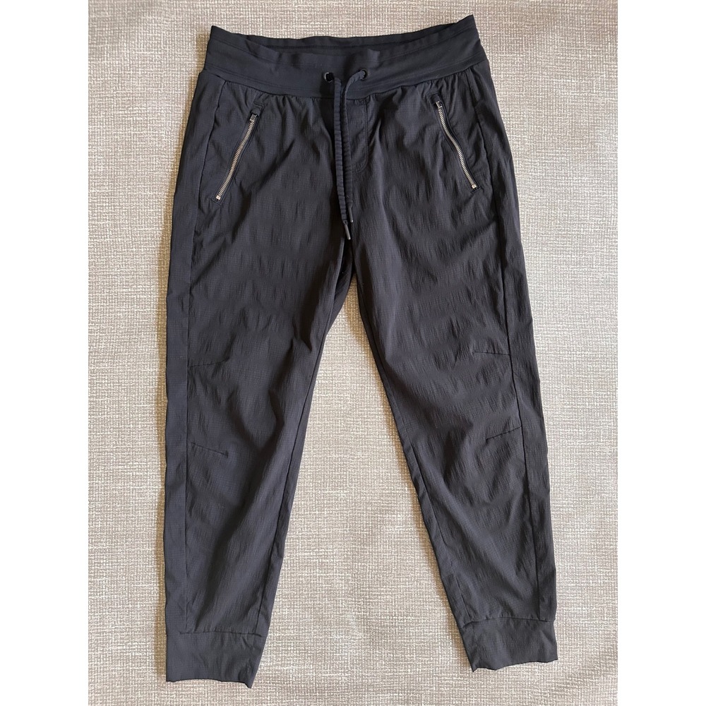 Athleta Trekkie North Joggers Black Ripstop Hiking Pants Women 8 0388